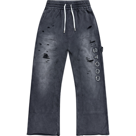 DOUBLE KNEE STUDDED SWEATS