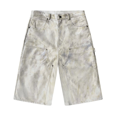 LEATHER DOUBLE KNEE SHORTS